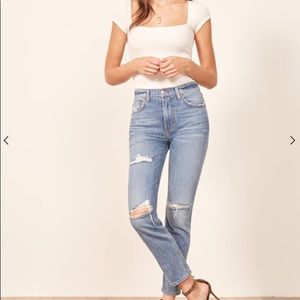 Reformation Julia High Waist Cigarette Jeans